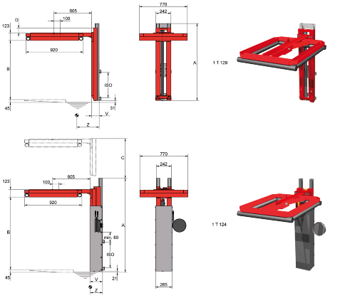 T 124-T 129 Telescopic- Load Stabilizer